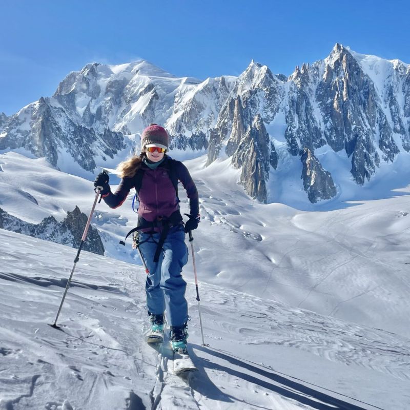 Ski touring on the Vallee Blanche, Chamonix