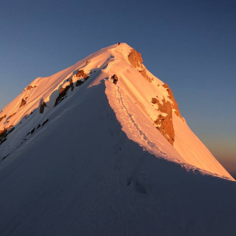 Aiguille Verte, couloir Whymper Chamex