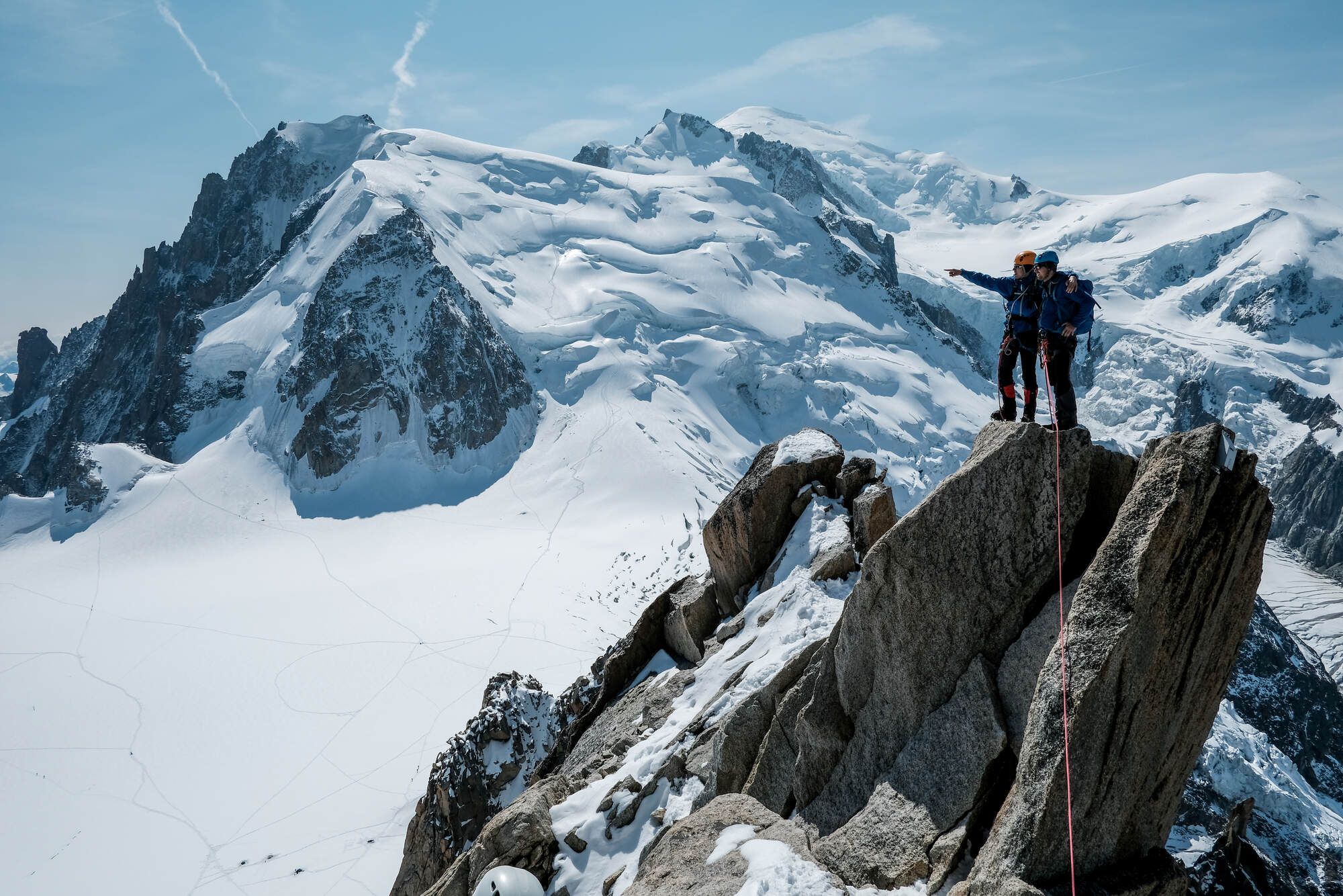 Cosmiques ridge, classic climbs Chamex