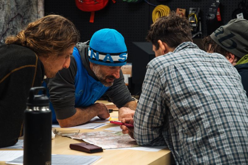 Students during the classroom session on the Chamex avalanche safety course