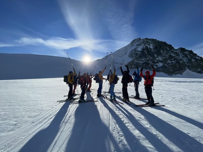 Chamex Ski touring group in Chamonix.