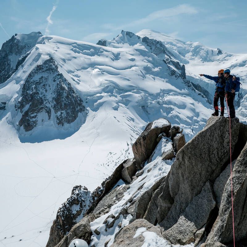 Cosmiques ridge, classic climbs Chamex