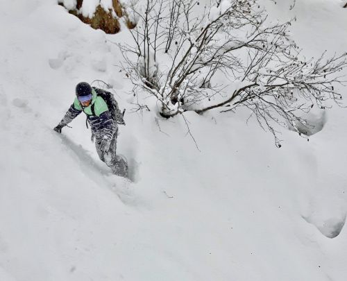 Chamex freeride introduction course at Le Tour, Chamonix.
